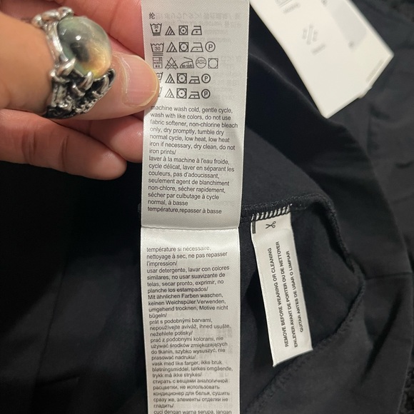 NWT Men’s Size X-Small Calvin Klein Linear Logo Print Drawstring Hoodie In Black - Picture 12 of 12